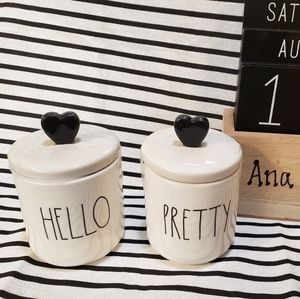 Rae Dunn HELLO PRETTY Jars Set
